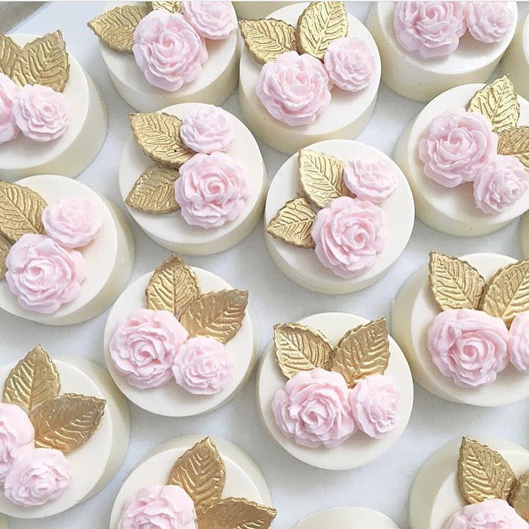 Roses and Gold Dipped Oreos